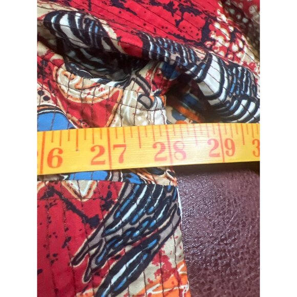 Reversible Quilted Jacket Abstract Print & Vibrant Patterns Cottage Core Boho - Picture 3 of 6